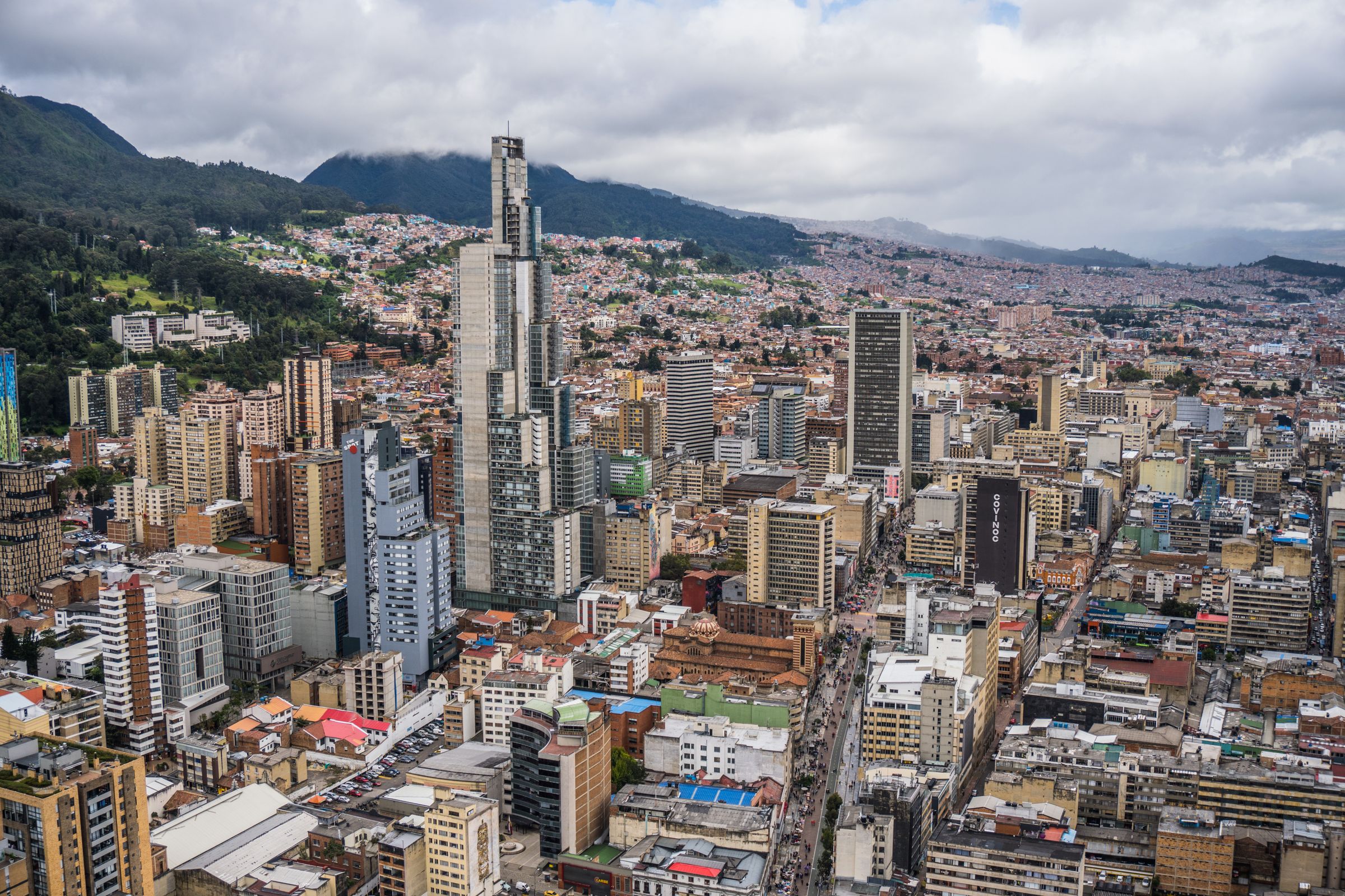 Downtown Bogotá skyline, Colombia