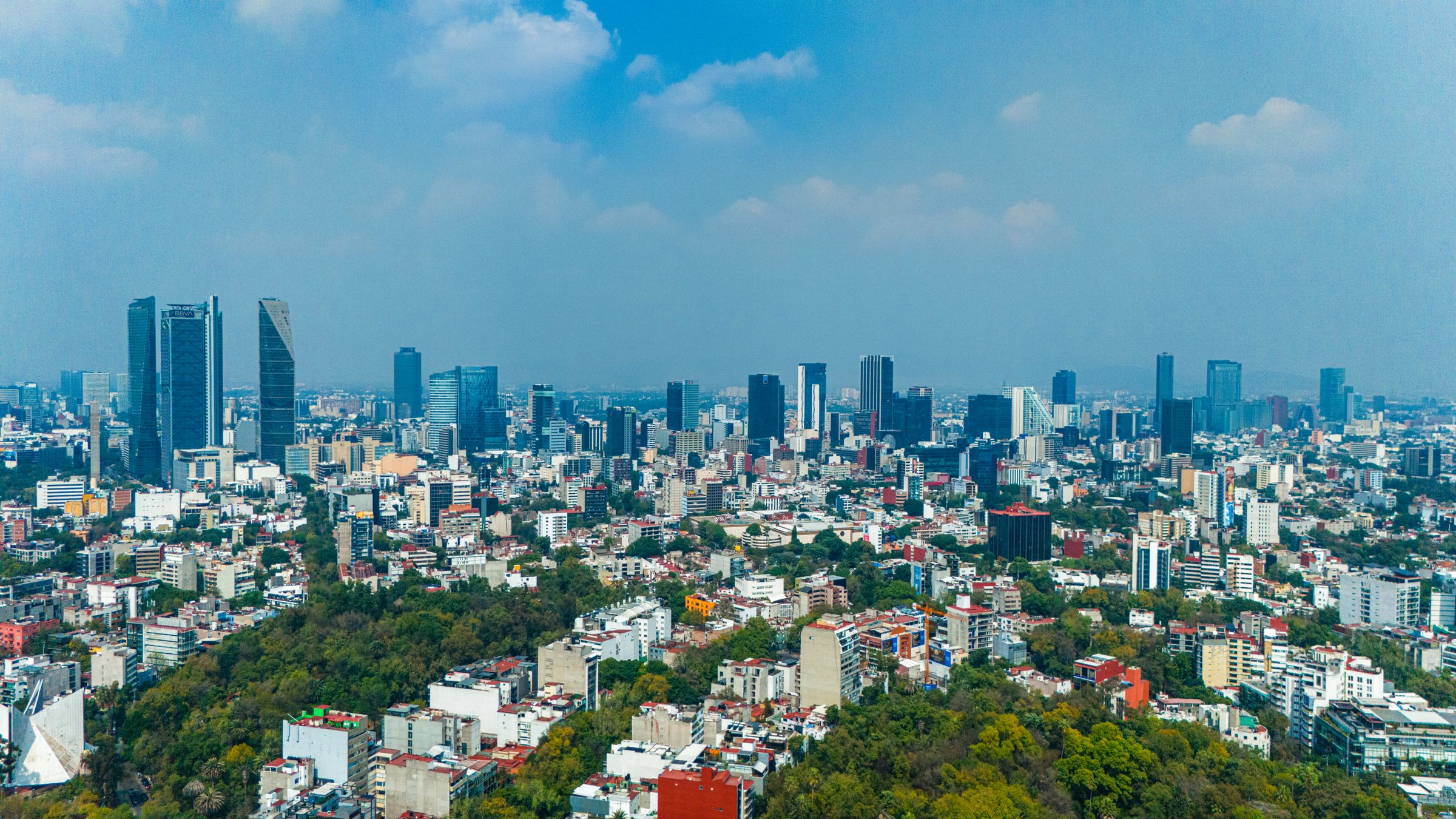 Mexico City skyline, business district